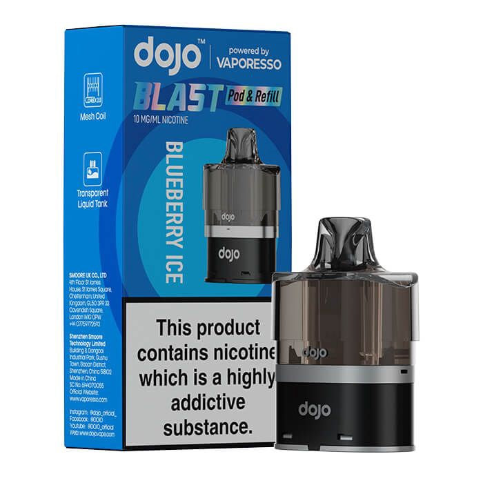 Dojo Blast 6000 Prefilled Pod & Refill Blueberry Ice - 10mg