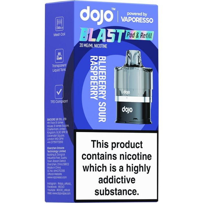 DOJO BLAST 6000 Prefilled Pod & Refill - Blueberry Sour Raspberry - 20mg