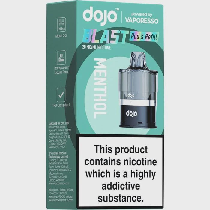 DOJO BLAST 6000 Prefilled Pod & Refill Menthol - 20mg