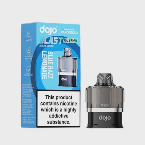 Dojo Blast 6000 Prefilled Pod & Refill Blue Razz Lemonade - 10mg