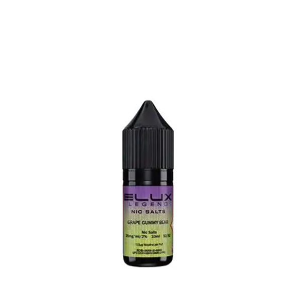 Elux Legend Nic Salt Grape Gummy Bear - 10ml