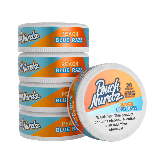 Pouch Nurdz - Nicotine Pouches - Peach Blue Razz