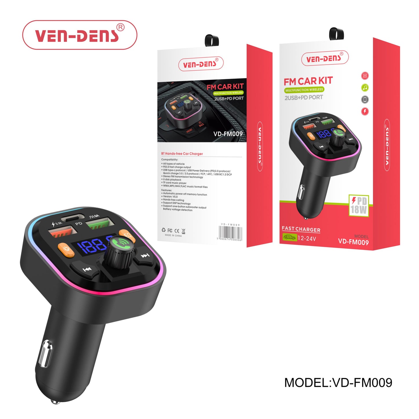 Car Charger & Bluetooth FM Player