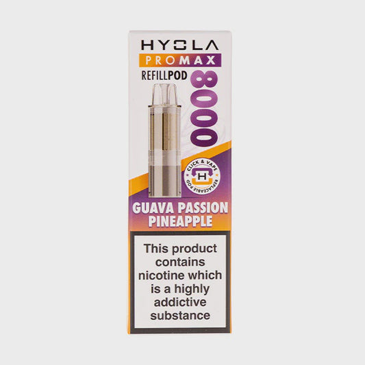 Hyola Pro Max 8000 - Guava Passion Pineapple - Pre filled Pod