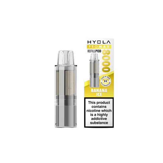 Hyola Pro Max 8000 - Prefilled Pod Banana Ice - 20mg