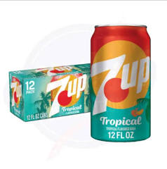 7 Up Tropical Flavour Soda - 12 Pack