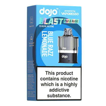 Dojo Blast 6000 Prefilled Pod & Refill Blue Razz Lemonade - 20mg